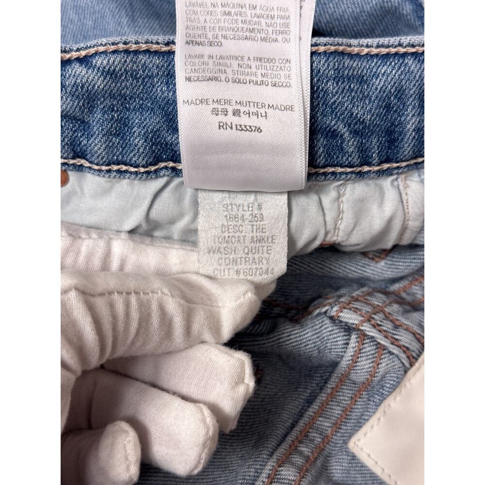 Mother Jeans 28 Womens The Tomcat Ankle Quite Contrary Distressed Wash Denim - Picture 9 of 11